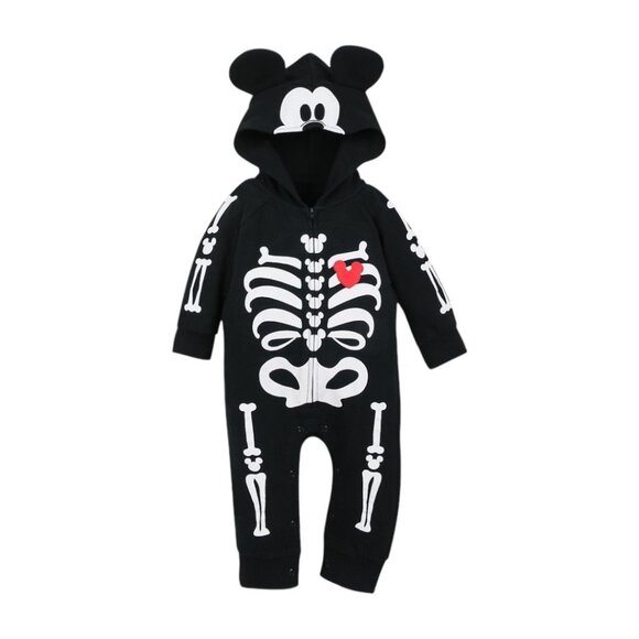 Disney Store Disney Baby Mickey Mouse Skeleton Romper Baby Costume 6-9 Months